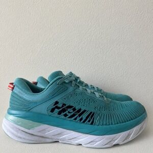 Hoka One One Bondi 7 Aquarelle/Eggshell Blue Women's Bondi 8 Running Shoe Sz 8.5